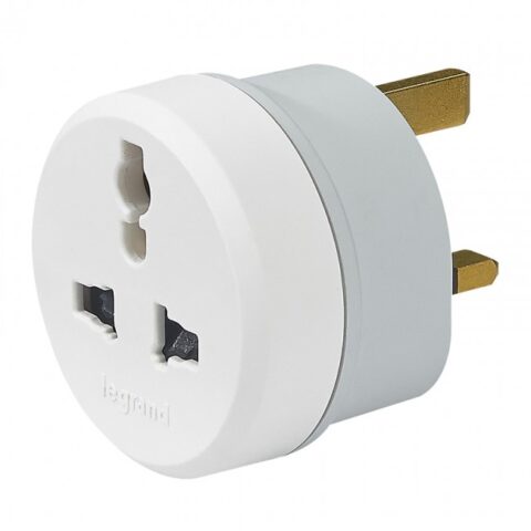 Legrand Multi-standard to British standard adaptor – 2P+E – 13 A outlet