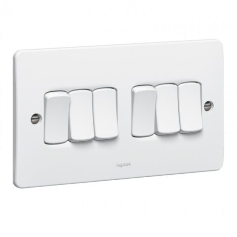 Legrand Synergy Switch 6 Gang 2 Way